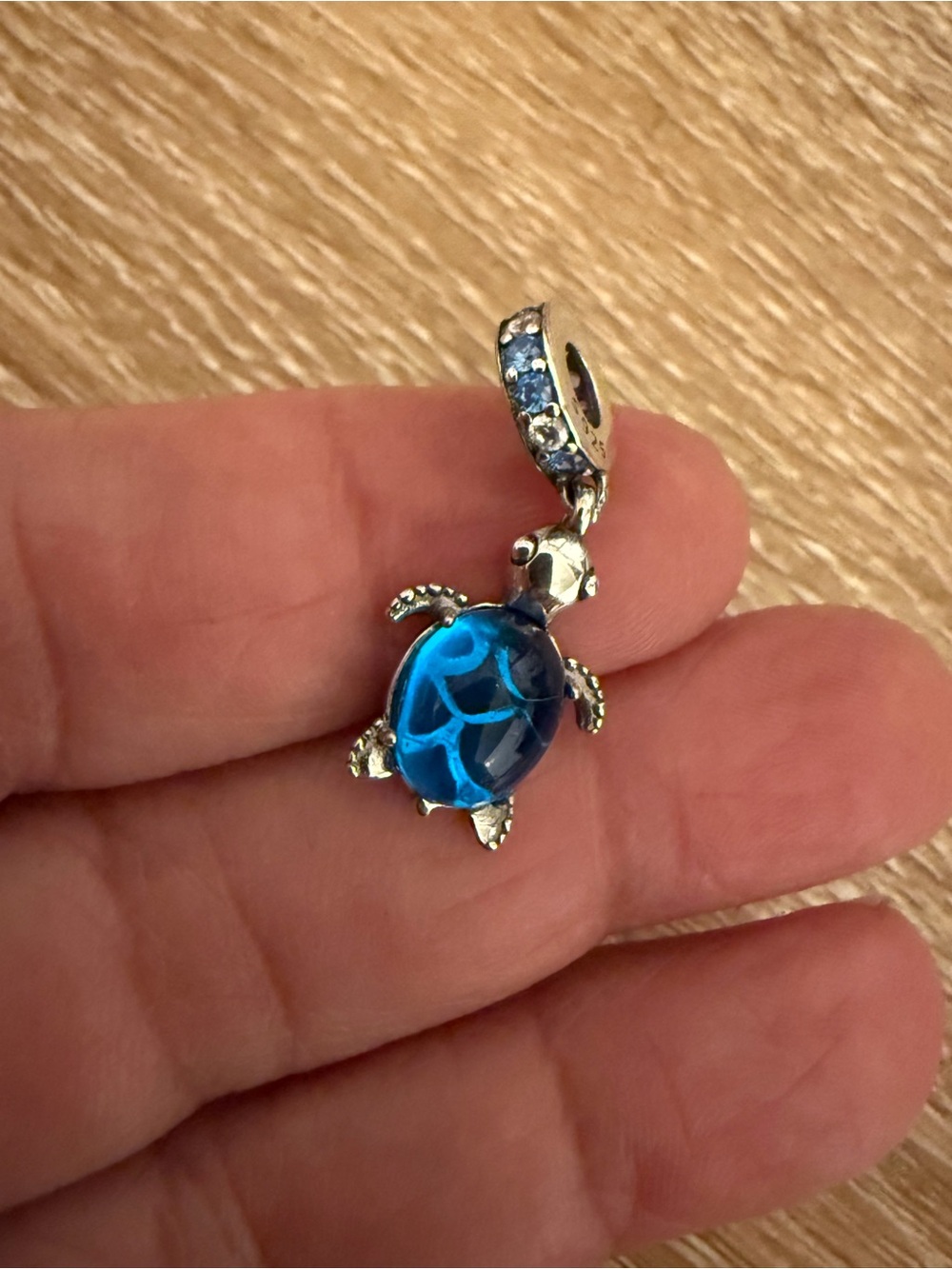 Blue Turtle Charm Pendant for Women